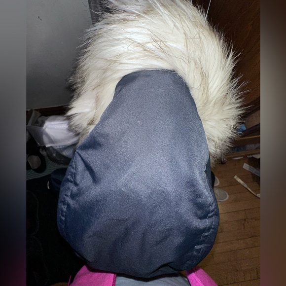 Abercrombie and Fitch. Sherpa coat misses Large navy blue - Picture 6 of 11